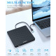 Зовнішній CD DVD привід для ноутбука USB 3.0 Type-C