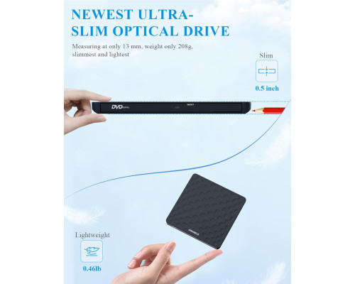 Зовнішній CD DVD привід для ноутбука USB 3.0 Type-C
