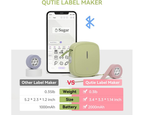 Портативний принтер етикеток PRT Qutie Mini Bluetooth Printer Self-Clear