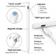 Стилус Active Capacitive Stylus 1.5 mm Superfine Nib для iPad 2018-2023 10th/9th/8th/7th/6th Gen