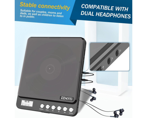 Портативний CD-програвач CCHKFEI з Bluetooth та динаміком