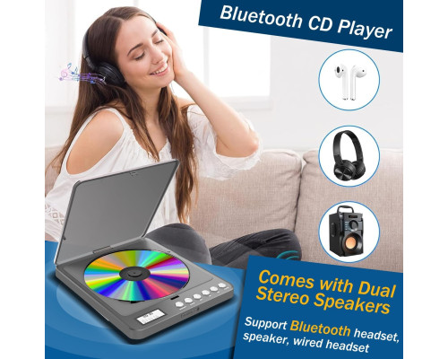 Портативний CD-програвач CCHKFEI з Bluetooth та динаміком