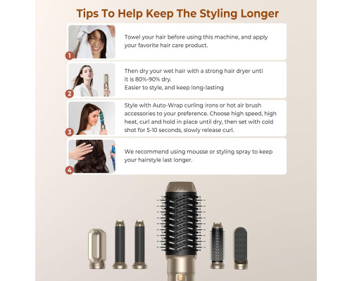 Набір термощіток для укладання волосся Atopskins Airstyler 6 в 1