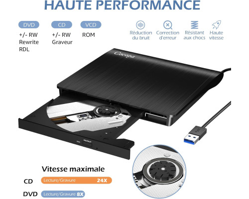 Зовнішній CD/DVD-привід Cocopa USB 3.0