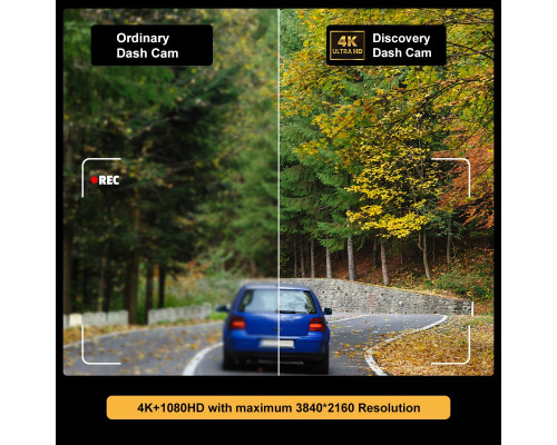 Автомобільний відеореєстратор Carnama Drive+ Discovery 4MP 4K