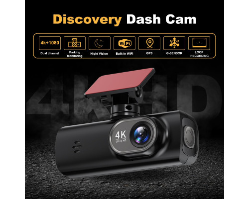 Автомобільний відеореєстратор Carnama Drive+ Discovery 4MP 4K