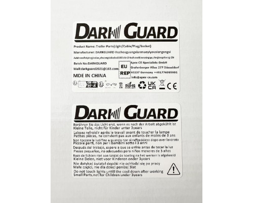 Світлодіодні задні ліхтарі для причепа DARKGUARD 12/24 В