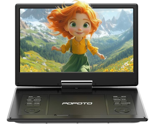 15,7-дюймовий портативний DVD-програвач із роздільною здатністю HD 14,1 дюйма