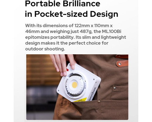 Світлодіодний відеопрожектор GODOX ML100Bi