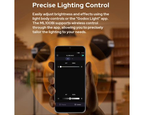 Світлодіодний відеопрожектор GODOX ML100Bi