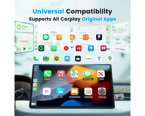 Бездротовий адаптер 2-в-1 Mini CarPlay та Android Auto