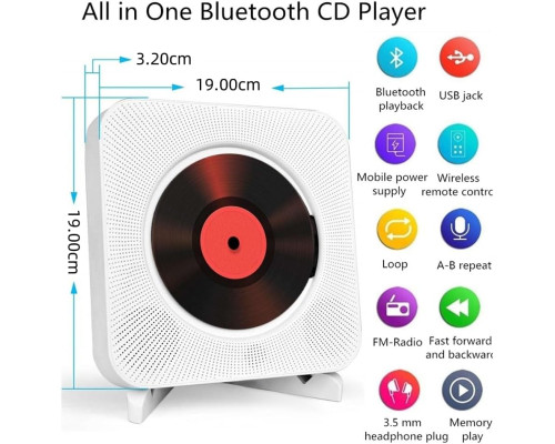 Портативний CD-програвач Adirigo з Bluetooth