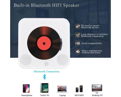 Портативний CD-програвач Adirigo з Bluetooth
