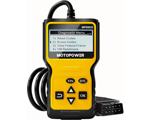Автомобільний сканер OBD2, зчитувач кодів MOTOPOWER MP69033
