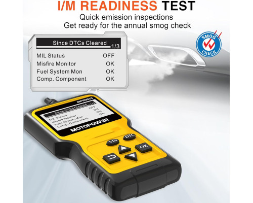 Автомобільний сканер OBD2, зчитувач кодів MOTOPOWER MP69033