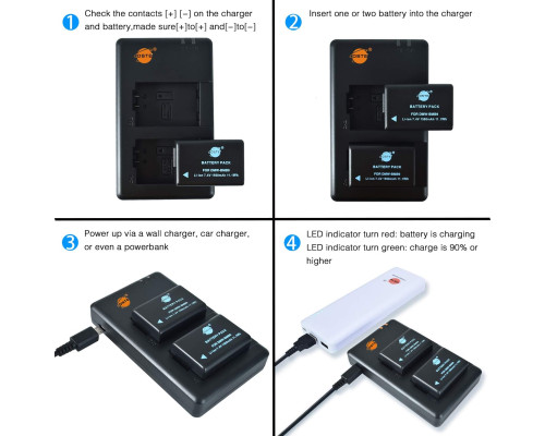 Акумулятор USB Dual Quick Charger для Lumix