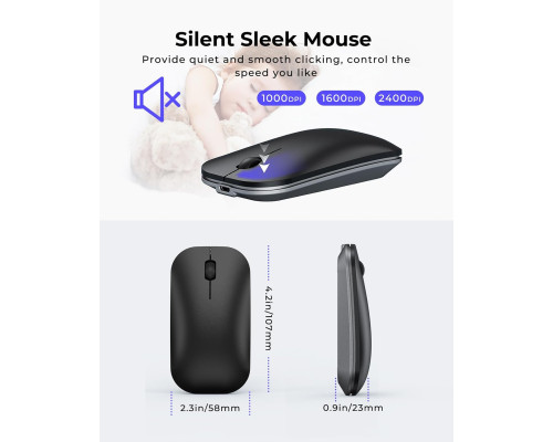 Бездротова Bluetooth-клавіатура та миша seenda SKM64-3