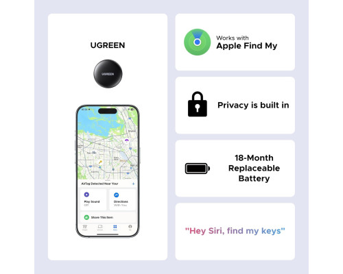 FineTrack Mini 2 Pcak Bluetooth-трекер UGREEN