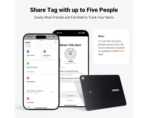 Гаманець-трекер FineTrack Slim UGREEN
