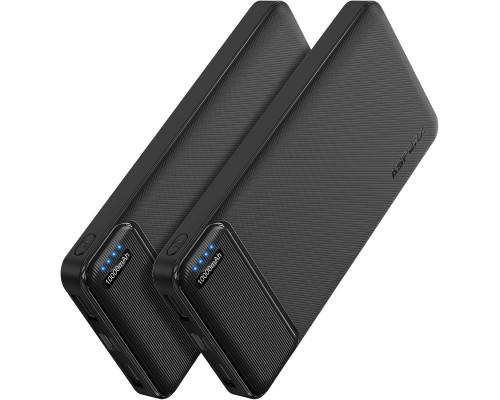 Портативний зарядний пристрій AsperX Power Bank 10000 мАг (комплект 2 шт)