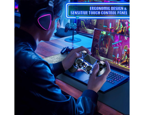 Бездротовий контролер AceGamer для PS4 / джойстик геймпад Custom Design V2 для PS4 з нековзним покриттям