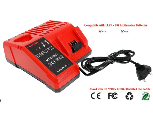 Зарядні пристрої Bouyi M12-M18/12-18V, 3A 220V для інструментів Milwaukee 48-59-1812 48-59-1808