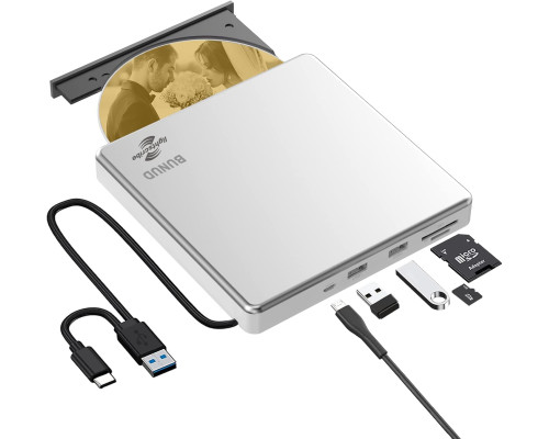 Зовнішній CD DVD-привід BUNUD із USB 3.0 Type-C