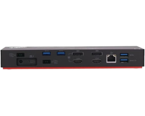 Док-станція Lenovo USA ThinkPad Thunderbolt 3 Gen 2 потужністю 135 Вт (40AN0135US) з підтримкою двох дисплеїв UHD 4K, 2 порти HDMI, 2 порти DP, USB-C, USB 3.1