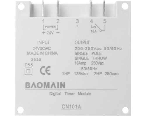 Цифровий РК-дисплей програмований таймер 16A Baomain CN101A DC/AC 24V