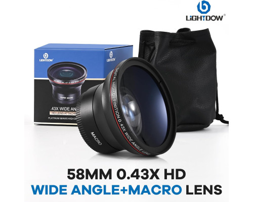 Насадка Lightdow 58MM 0.43x для камер Canon