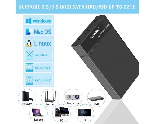Зовнішній корпус для жорсткого диска USB 3.0 Tccmebius