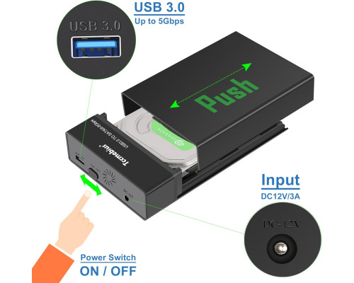 Зовнішній корпус для жорсткого диска USB 3.0 Tccmebius