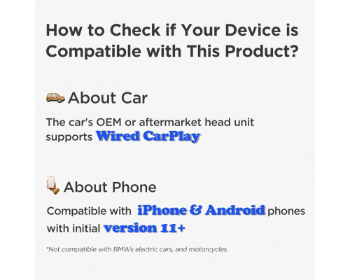 Бездротовий адаптер 3-в-1 CarPlay MSXTTLY, підтримка відео