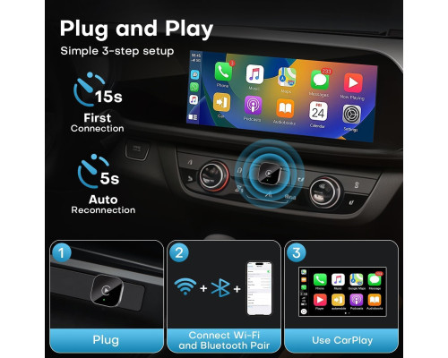 Бездротовий адаптер CarPlay PeftAutLnk