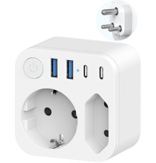 Дорожній адаптер з 4 USB-портами SUDEERY