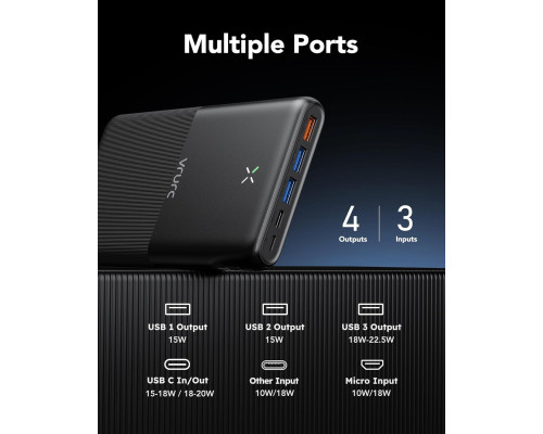 Зовнішній акумулятор VRURC 30000 мАг
