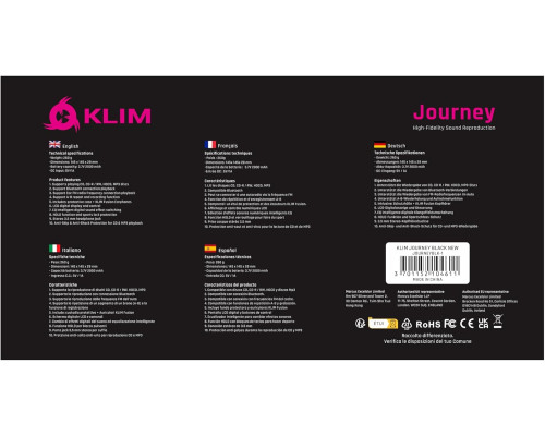 Портативний CD-програвач KLIM Journey з навушниками