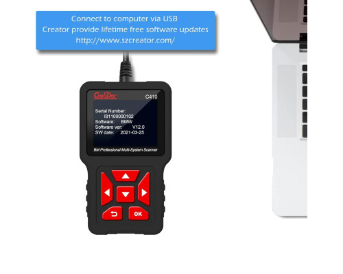 Сканер OBD2 Creator C410