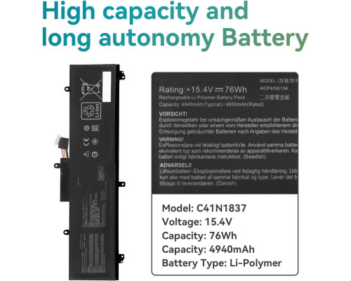 Акумулятор K KYUER C41N1837 для Asus