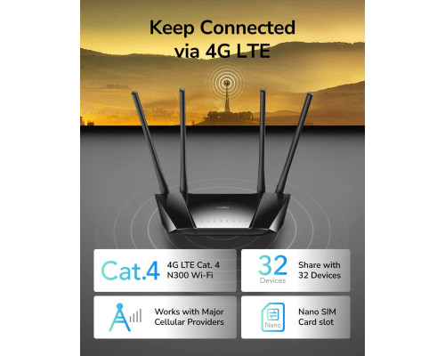 Модем-роутер WiFi Cudy N300 4G Cudy
