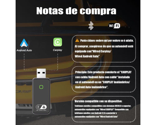 Бездротовий адаптер Carplay GreenVacShop