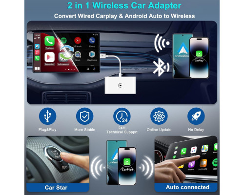Бездротовий адаптер CarPlay Jigerjs
