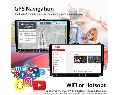 Автомобільне радіо Android Carplay для VW Golf Passat Polo