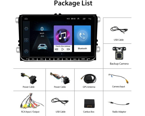 Автомобільне радіо Android Carplay для VW Golf Passat Polo