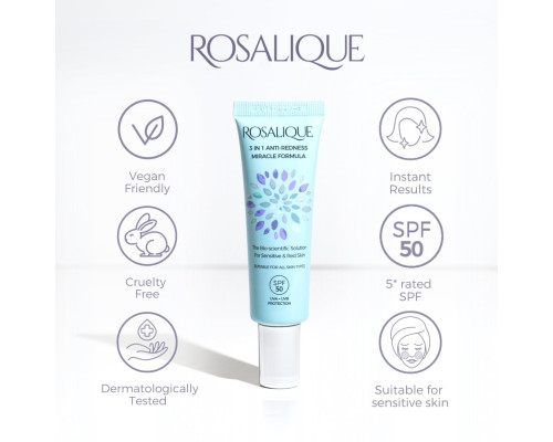 Крем для обличчя Rosalique проти червоний SPF50