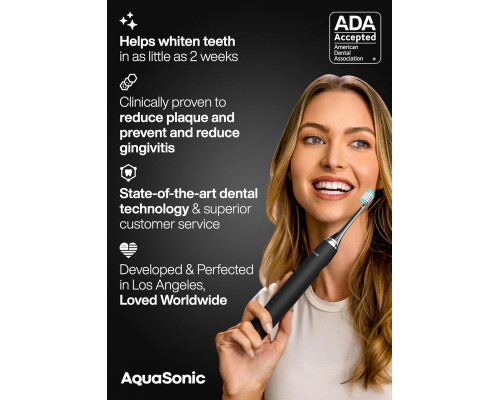 Електрична зубна щітка Aquasonic Black Series Ultra Whitening