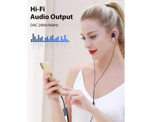 Адаптер Stouchi 2-в-1 USB C на 3,5 мм для заряджання навушників