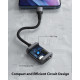 Адаптер Stouchi 2-в-1 USB C на 3,5 мм для заряджання навушників