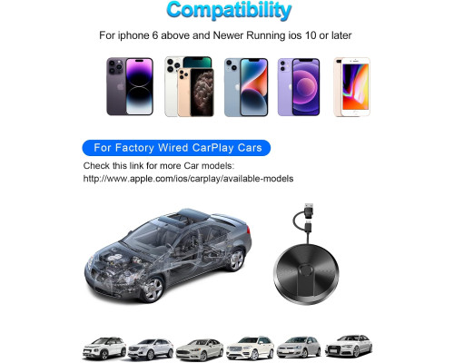 Бездротовий адаптер Carplay Sunity