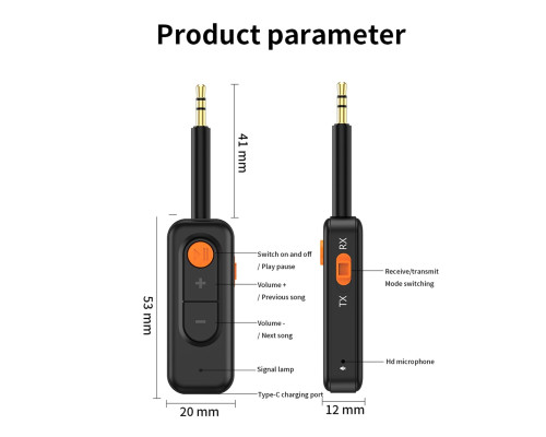 Бездротовий Bluetooth-адаптер 2-в-1 DuHeSin
